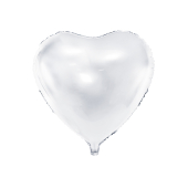 Фольга Воздушный шар Сердце, 45см, белый