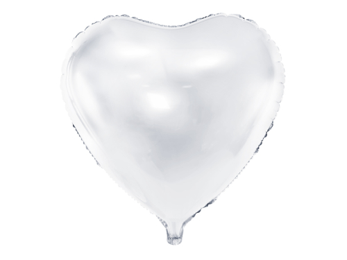 Balona balons ar foliju, 45 cm, balts