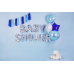Balona balons ar foliju, 45 cm, balts