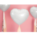 Balona balons ar foliju, 45 cm, balts