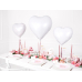 Balona balons ar foliju, 45 cm, balts