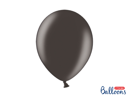 Spēcīgi baloni 30 cm, metāliski melni (1 gab. / 100 gab.)