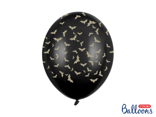 Balloons 30 cm, Bats, Pastel Black (1 pkt / 6 pc.)