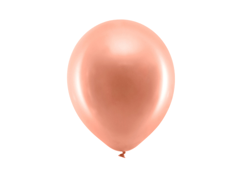Varavīksnes baloni 23 cm metāliski, rozā zelta (1 gab. / 100 gab.)