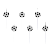 Свечи на день рождения Soccer Balls, 2.5см (1 шт. / 6 шт.)