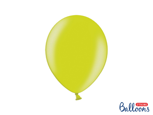 Spēcīgi baloni 27 cm, metāliski laima zaļi (1 gab. / 50 gab.)