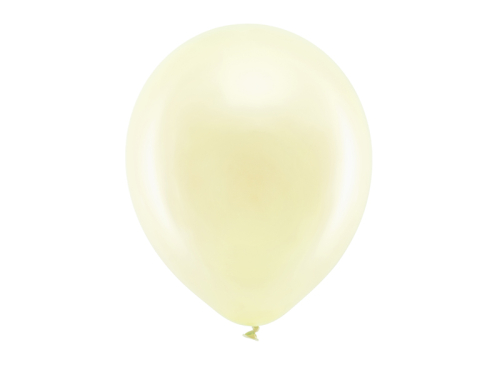 Varavīksnes baloni 30 cm metāliski, krēmkrāsas (1 gab. / 100 gab.)