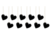 Paper Hearts, черный, 5 x 4.5см (1 упаковка / 10 шт.)