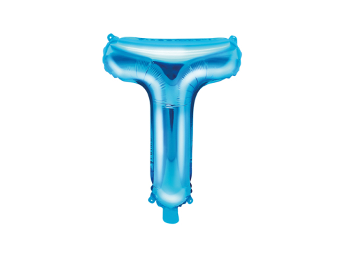 Folija balona burts "T", 35cm, zils