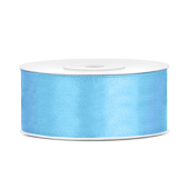 Satin Ribbon, sky-blue, 25mm/25m (1 pc. / 25 lm)