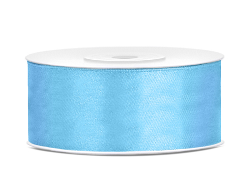 Satin Ribbon, sky-blue, 25mm/25m (1 pc. / 25 lm)