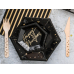 Plates Let's Celebrate, black, 20 cm (1 pkt / 6 pc.)