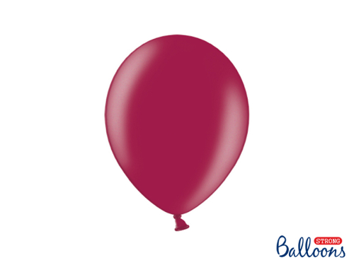 Воздушные шары Strong Balloons 27см, бордовый металлик (1 шт. / 100 шт.)