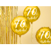 Folija balona 70. dzimšanas diena, zelta, 45 cm