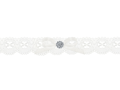 Lace garter with a ribbon, cream Lace garter with a ribbon, cream