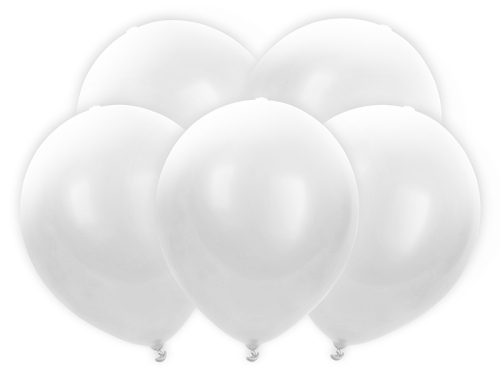 LED baloni 30 cm, balti (1 gab. / 5 gab.)