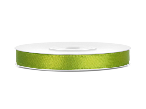 Satin Ribbon, green apple, 6mm/25m (1 pc. / 25 lm) Satin Ribbon, green apple, 6mm/25m (1 pc. / 25 lm)
