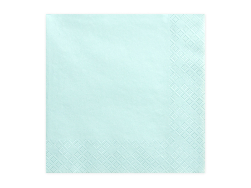 Салфетки 3-х слойные, бледно-бирюзовые, 33x33см (1 упаковка / 20 шт.) Салфетки 3-х слойные, бледно-бирюзовые, 33x33см (1 упаковка / 20 шт.)