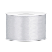 Satin Ribbon, silver, 38mm/25m