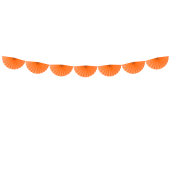 Tissue garland Rosettes, orange, 3m