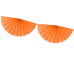 Tissue garland Rosettes, orange, 3m Tissue garland Rosettes, orange, 3m