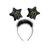 Headband with stars 30, black