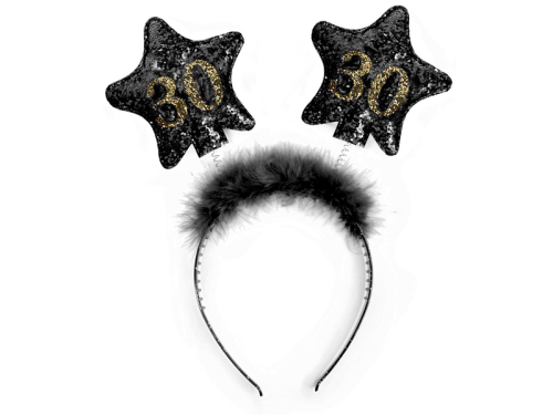 Headband with stars 30, black Headband with stars 30, black