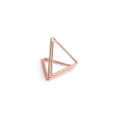 Novietojiet karšu turētājus trīsstūri, rozā zelts, 2,3 cm (1 gab. / 10 gab.)