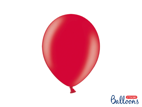 Воздушные шары Strong Balloons 27см, металлик красный мак (1 шт. / 10 шт.)
