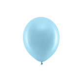 Varavīksnes baloni 23 cm pasteļtoņi, gaiši zili (1 gab. / 100 gab.)