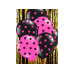 Воздушные шары 30см, в горошек, пастельные ярко-розовые (1 шт. / 6 шт.)