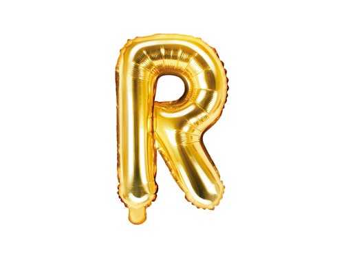 Воздушный шар из фольги Буква "R", 35см, золото