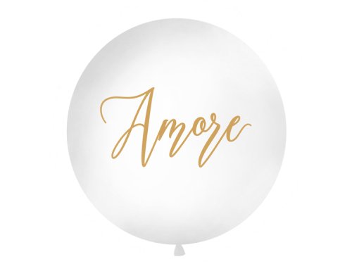 Giant Balloon 1 m, Amore, white