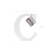 Koka burts C, balts, 17x20cm Koka burts C, balts, 17x20cm