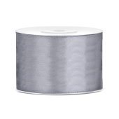 Satin Ribbon, grey, 50mm/25m
