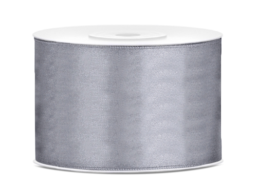 Satin Ribbon, grey, 50mm/25m