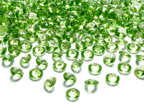 Diamond confetti, light green, 12mm (1 pkt / 100 pc.)