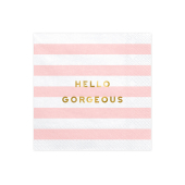 Салфетки Yummy - Hello Gorgeous, светло-розовые, 33x33см (1 упаковка / 20 шт.)