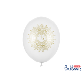 Balloons 30cm, IHS, Metallic Pure White (1 pkt / 6 pc.)