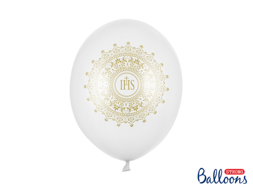 Balloons 30cm, IHS, Metallic Pure White (1 pkt / 6 pc.) Balloons 30cm, IHS, Metallic Pure White (1 pkt / 6 pc.)