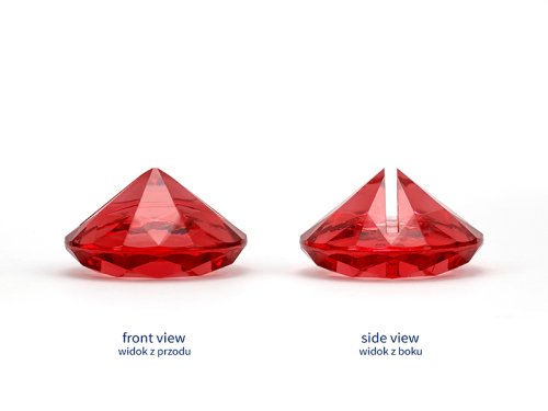 Карточка-визитка Diamond, красная, 40 мм (1 шт. / 10 шт.)