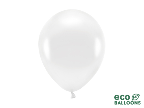 Eco Balloons 26см металлик, белый цвет (1 шт. / 100 шт.)
