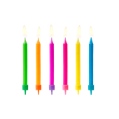 Свечи на день рождения Разноцветные, микс, 6.5см (1 шт. / 6 шт.)
