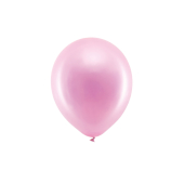 Воздушные шары Rainbow Balloons 23см металлик, розовые (1 шт. / 100 шт.)