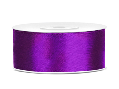 Satin Ribbon, purple, 25mm/25m (1 pc. / 25 lm)