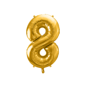 Folijas balonu numurs '' 8 '', 86cm, zelts