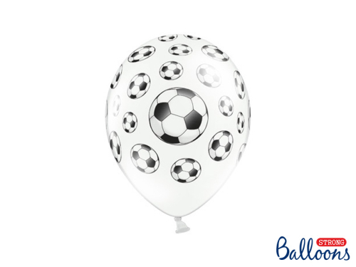 Balloons 30cm, Footballs, Pastel Pure White (1 pkt / 50 pc.)