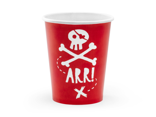 Чашки Pirates Party, красные, 220мл (1 шт. / 6 шт.)