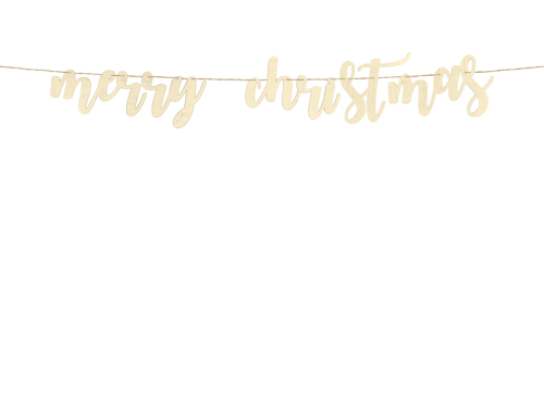Деревянный баннер Merry Christmas, 87x17cm