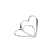 Place card holders Hearts, silver, 2.5 cm (1 pkt / 10 pc.)